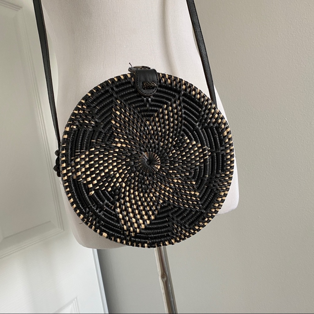Handmade in Indonesia Round Rattan Bag